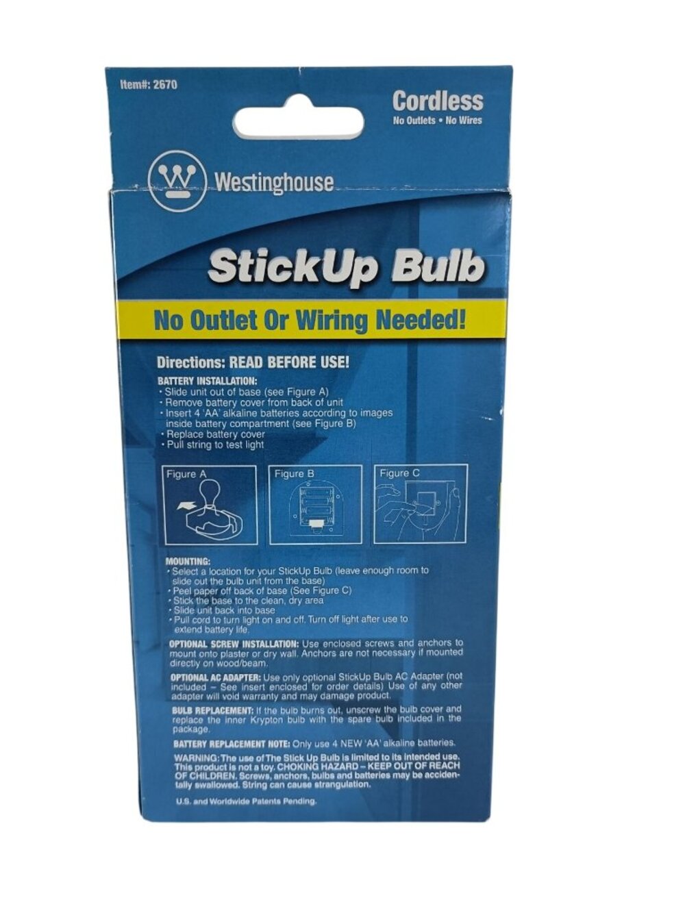 Westinghouse As Seen On TV Closet Wall StickUp Bulb Light Lamp Peel & Stick New - Picture 4 of 4